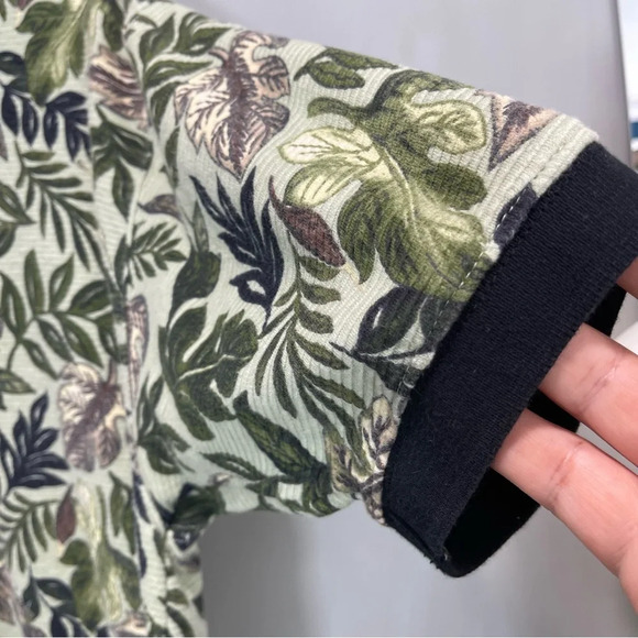 Ocean Pacific Sport Polo Shirt. Green Leaf Print Men’s M. Cotton. - Picture 3 of 8